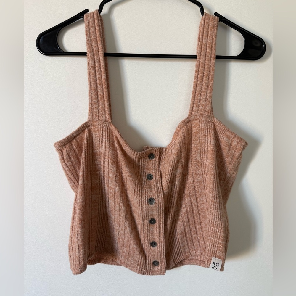 Roxy Button-Front Tank Camisole - Peachy Pink